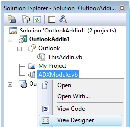 Add-in Module designer