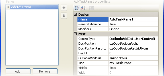 Adding a custom task pane to your Outlook add-in