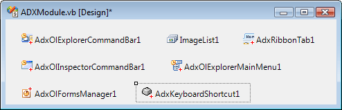 Outlook Keyboard shortcut component