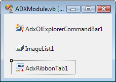 Office Ribbon tab component